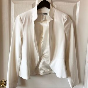 Y2K Necessary Objects White Peplum Preppy Blazer – Size Small – Made in USA